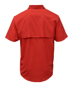 Alternative view of Men Short Sleeve Fishing Shirt - Red